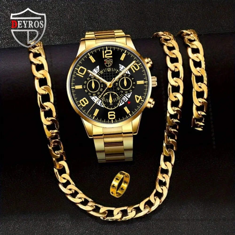Best Jewelry Watches - 4 Buah/Set Jam Tangan Kasual Pria