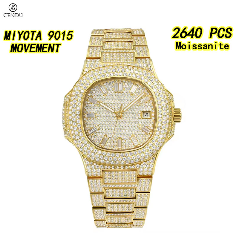 Vvs Jewelry Watches - Jam Tangan Pria Mekanis Emas Mewah