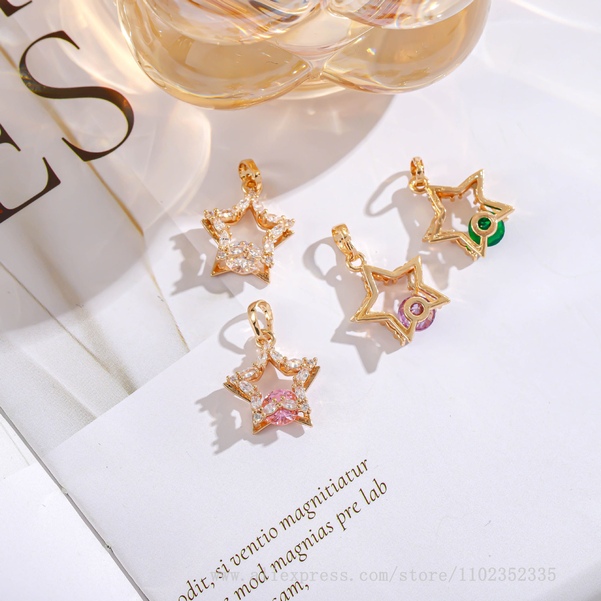 10 buah/tas aksesori kalung an - Diamond Stud Earrings ulasan dan harga