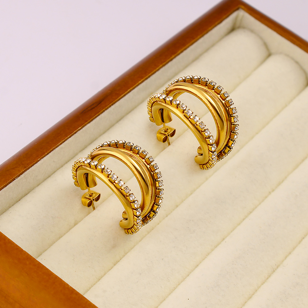Aksesoris DIY Anting Tusuk Ber - Diamond Stud Earrings ulasan dan harga