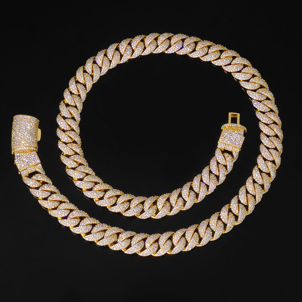 Kalung Rantai Cuban Berlian 3  - Hip Hop Chain Necklace ulasan dan harga