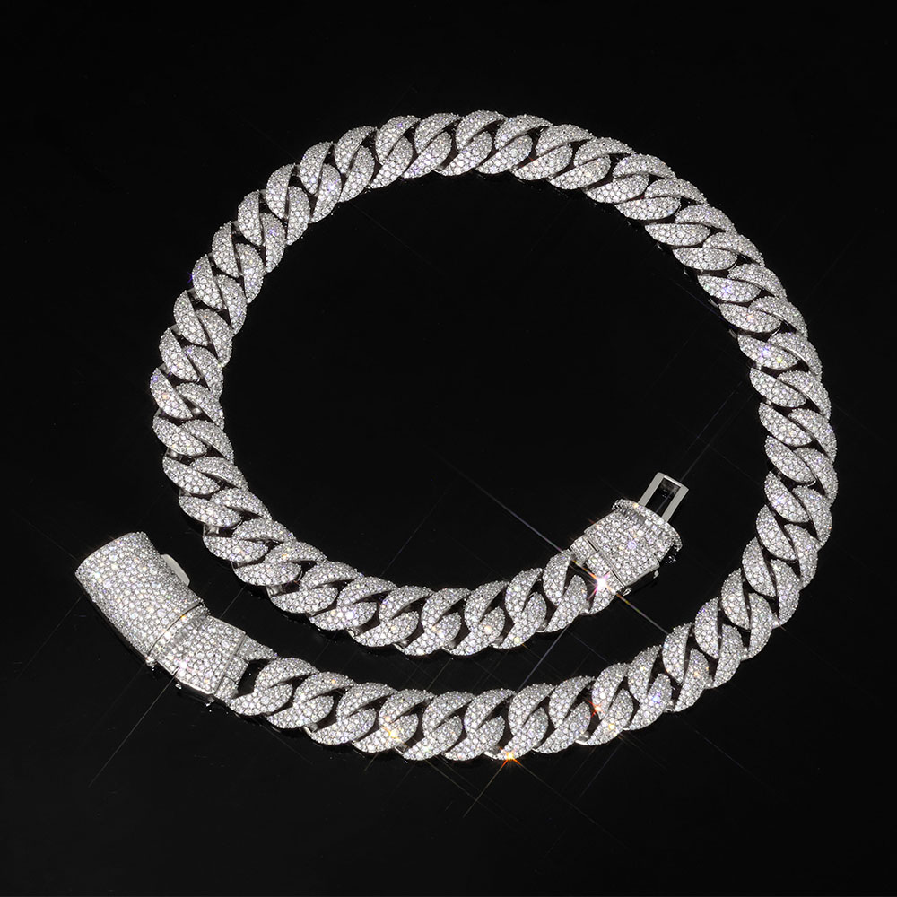 Kalung Rantai Cuban Berlian 3  - Hip Hop Chain Necklace ulasan dan harga