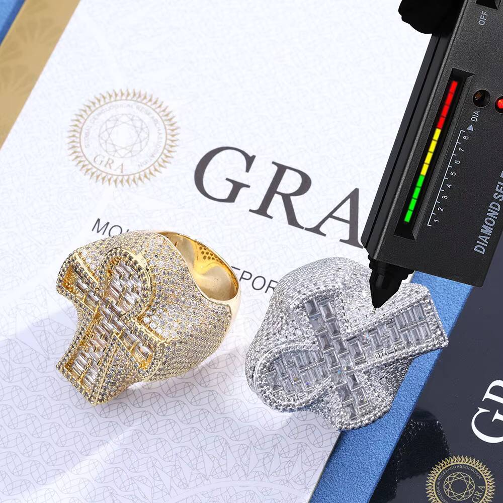 Cincin Salib Moissanite Emas 1 - Vvs Jewelry Watches ulasan dan harga