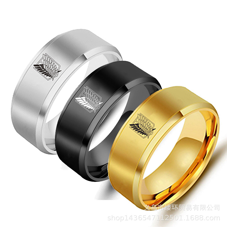 5 Warna Attack On Titan Cincin - Titanium Steel Ring ulasan dan harga