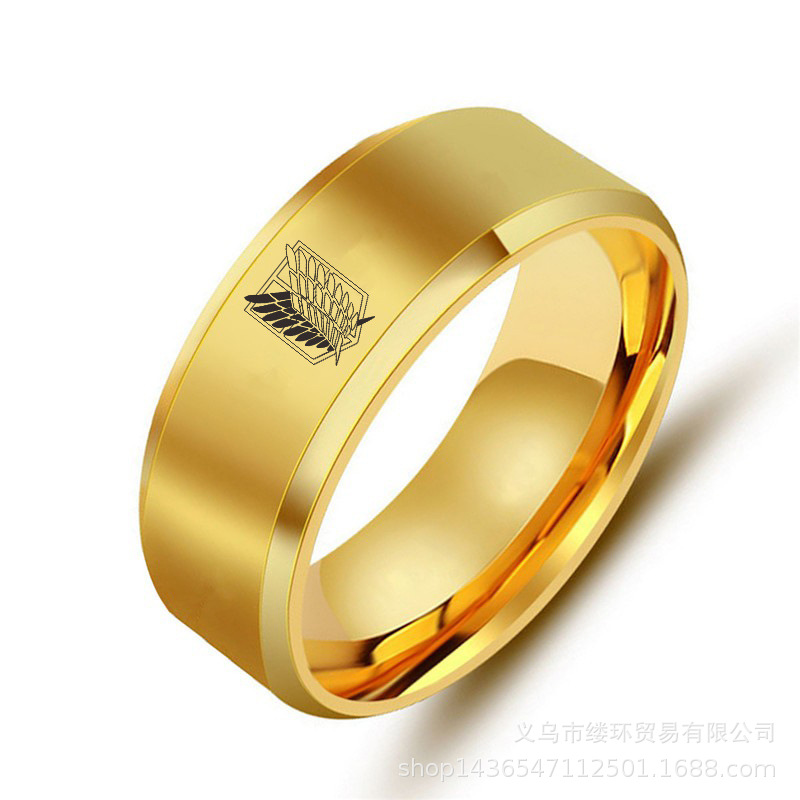 5 Warna Attack On Titan Cincin - Titanium Steel Ring ulasan dan harga