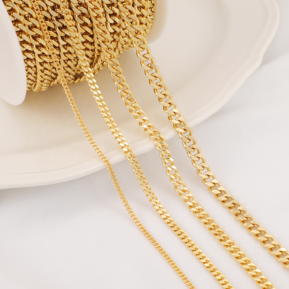 WT-BC202 Gerinda rata warna Hi - Hip Hop Chain Necklace ulasan dan harga