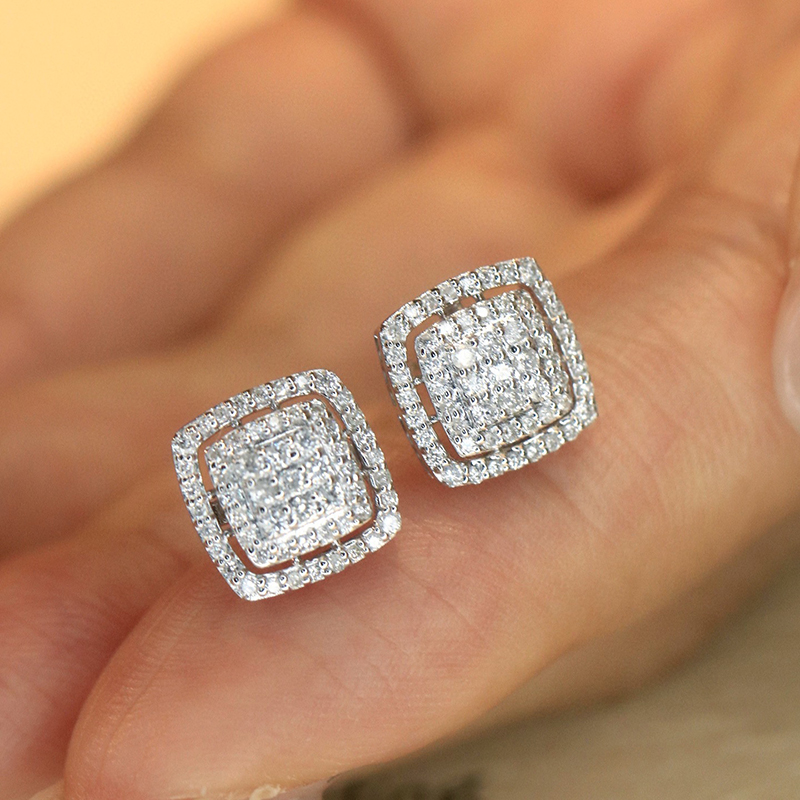 Aazuo Perhiasan Kehidupan Mewa - Diamond Stud Earrings ulasan dan harga