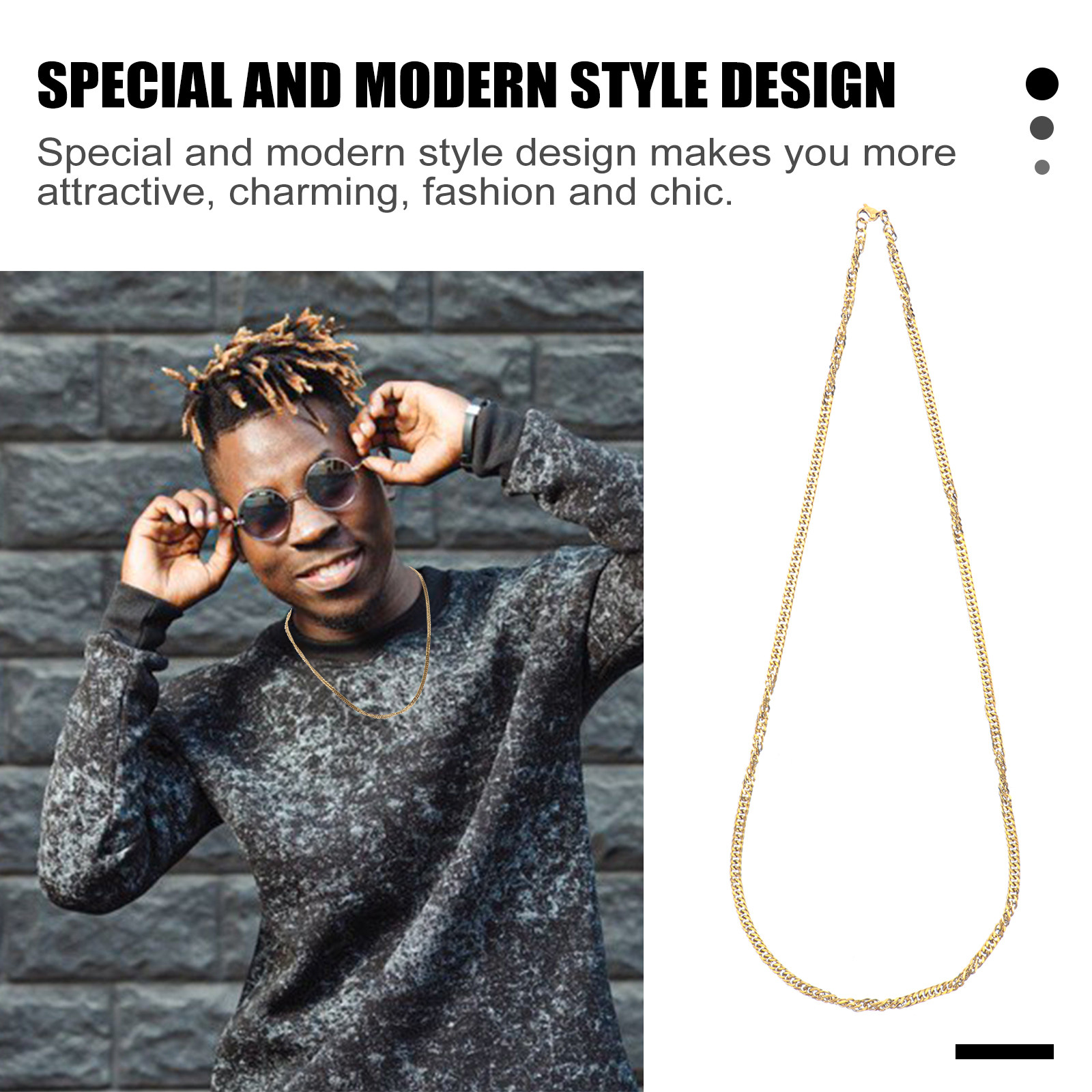 1 Buah Kalung Choker Rantai Ge - Hip Hop Chain Necklace ulasan dan harga