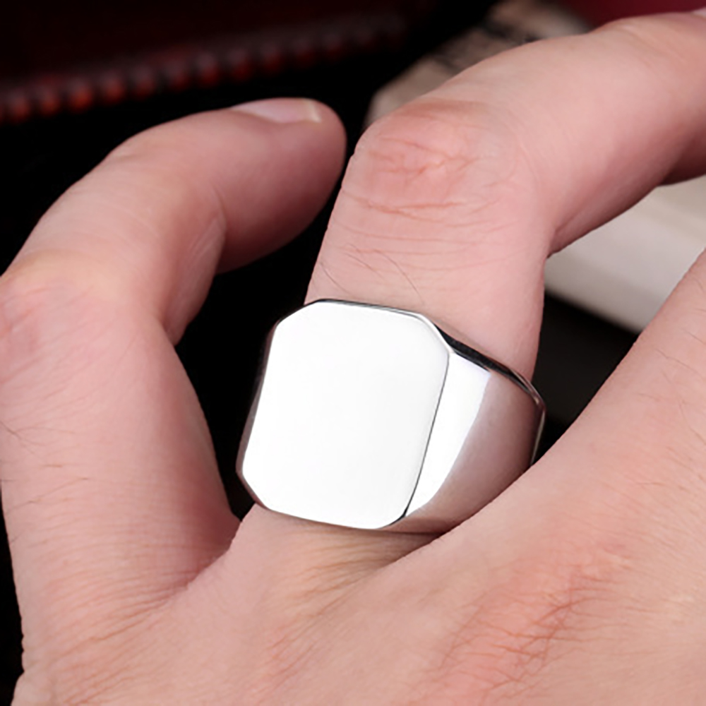 Gratis Ukiran baru perak/emas/ - Titanium Steel Ring ulasan dan harga
