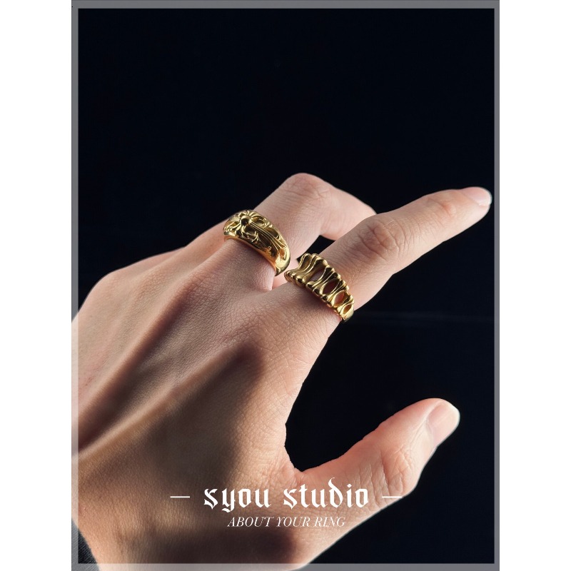 Cincin Iris Emas Perhiasan Got - Titanium Steel Ring ulasan dan harga