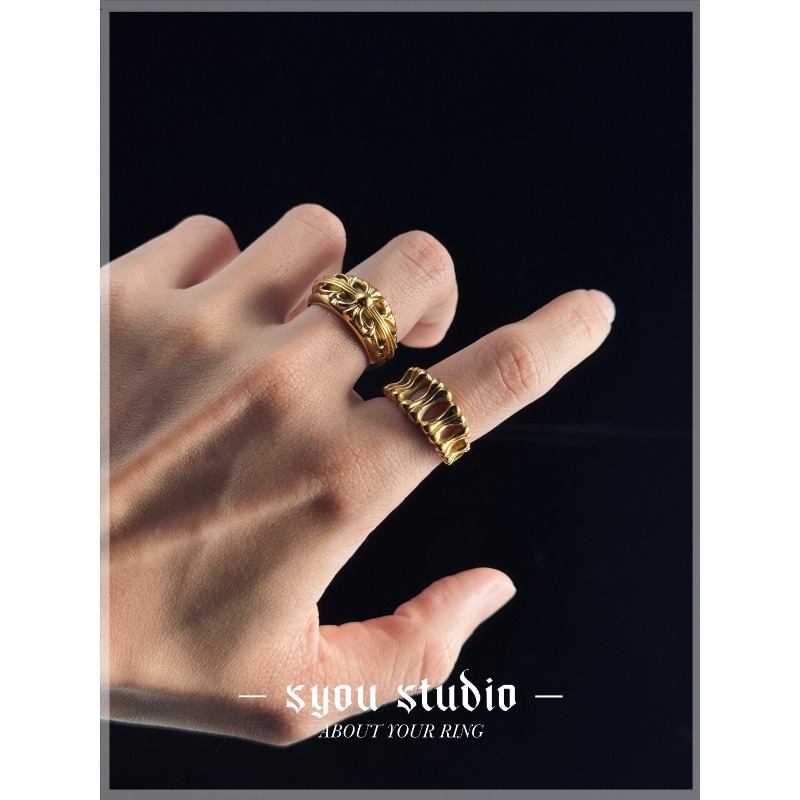 Cincin Iris Emas Perhiasan Got - Titanium Steel Ring ulasan dan harga