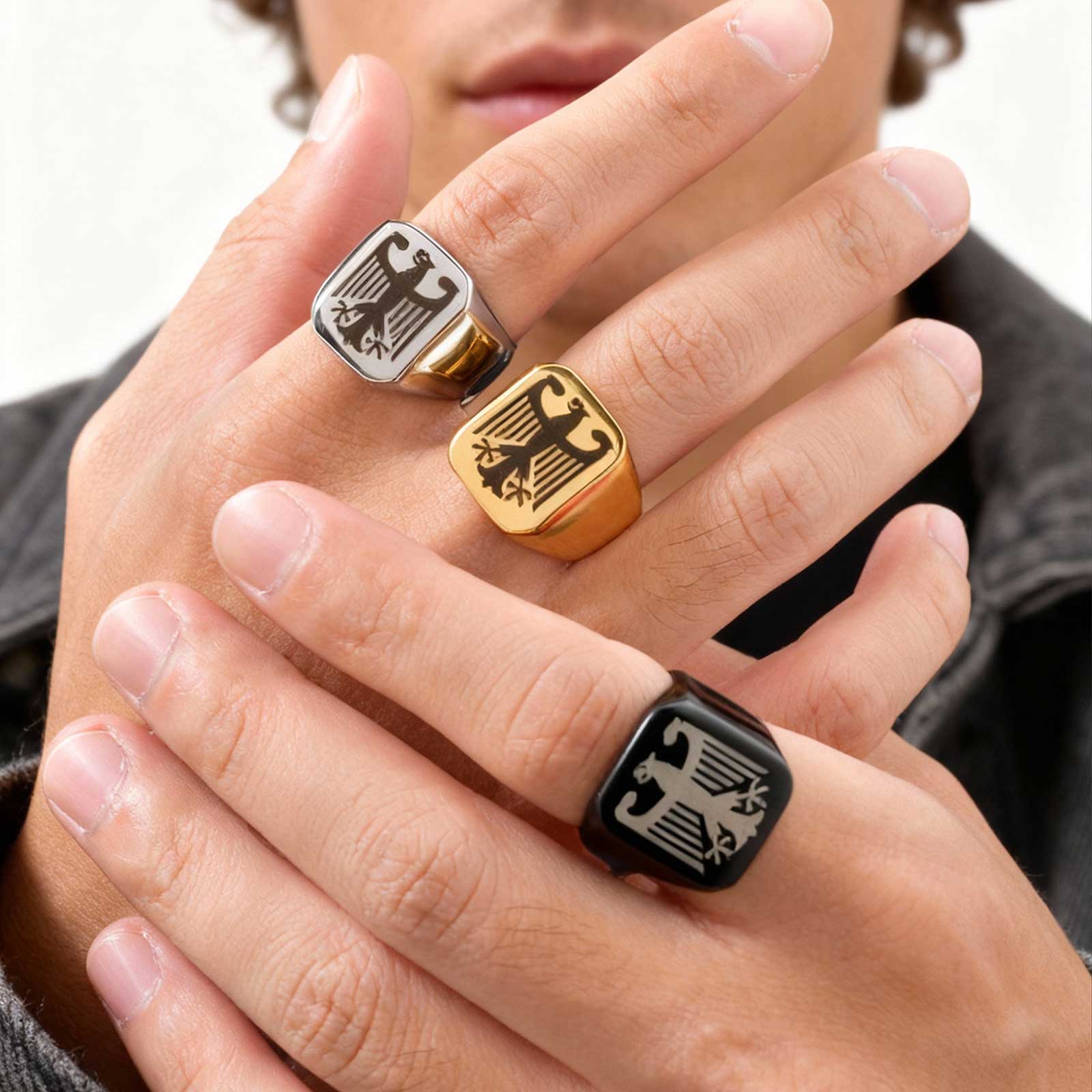 Cincin Elang Terbang Kustom, C - Titanium Steel Ring ulasan dan harga