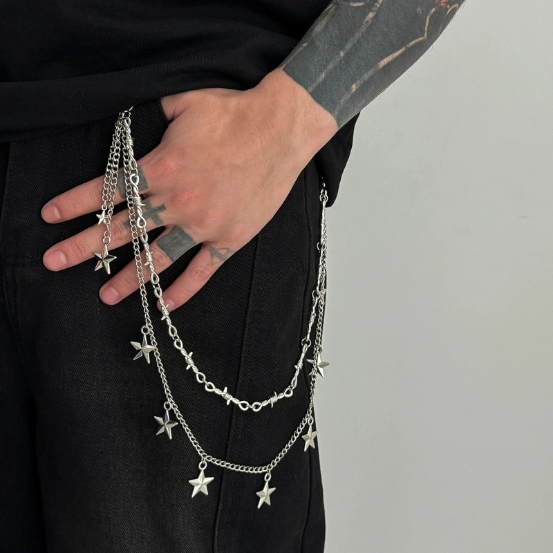 Rantai Pinggang Lapis Ganda Hi - Hip Hop Chain Necklace ulasan dan harga