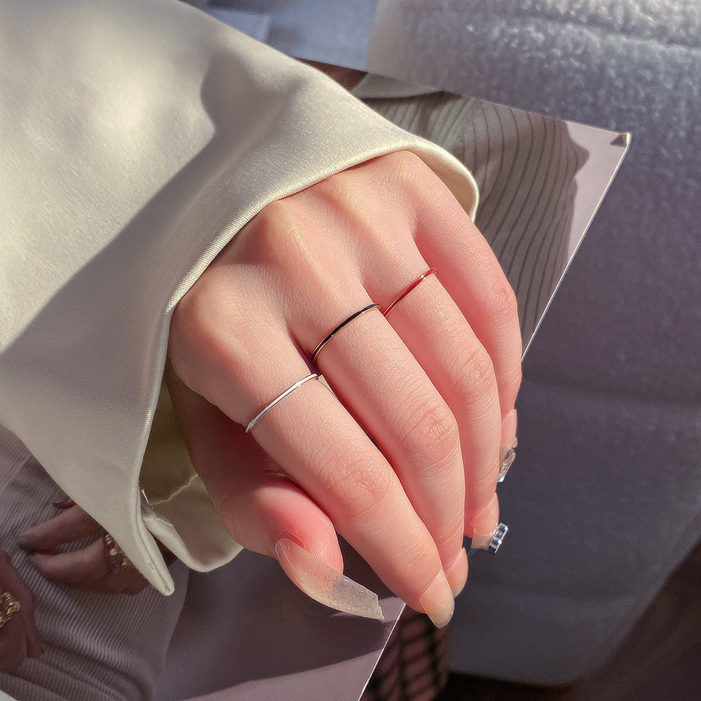 Cincin Tipis 1Mm Warna Rose Go - Titanium Steel Ring ulasan dan harga