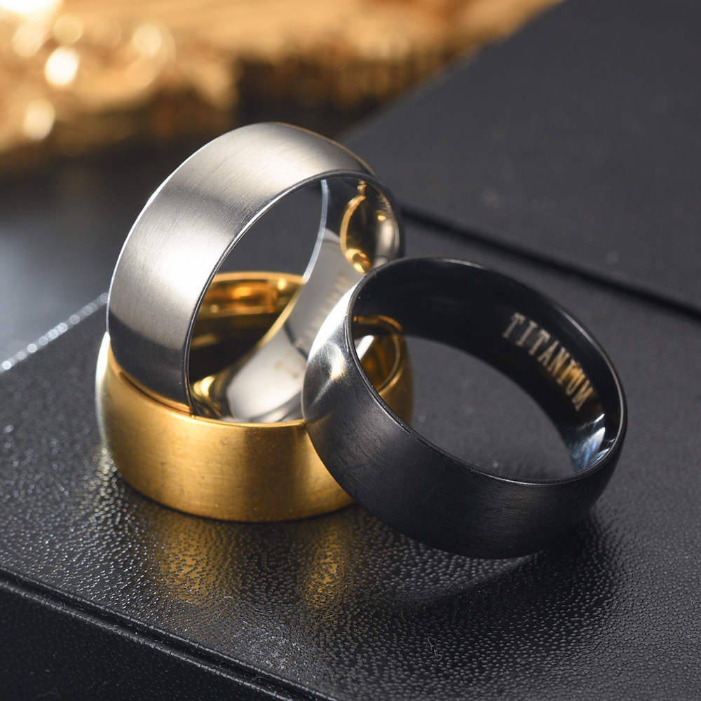 Cincin Titanium Hitam Matte Kl - Titanium Steel Ring ulasan dan harga