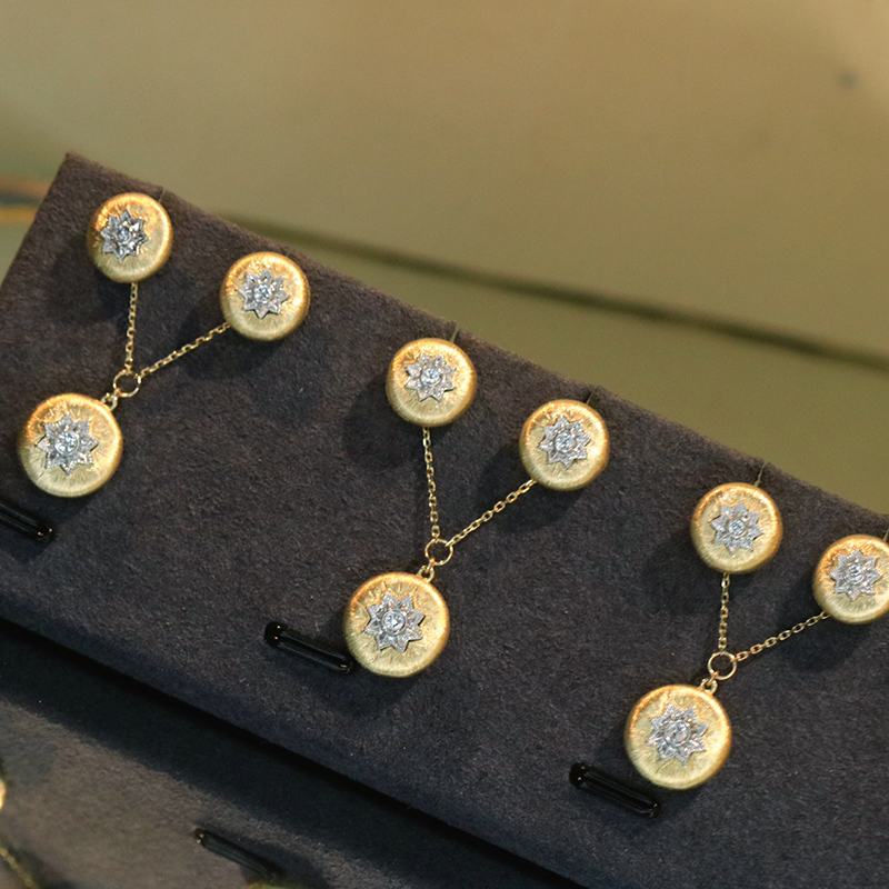 LUOWEND 100% 18K Anting Emas K - Diamond Stud Earrings ulasan dan harga