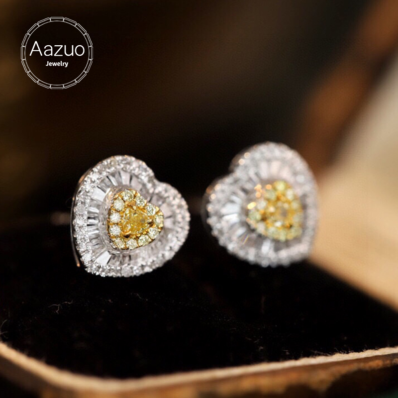 Aazuo Anting Kancing Bentuk Ha - Diamond Stud Earrings ulasan dan harga