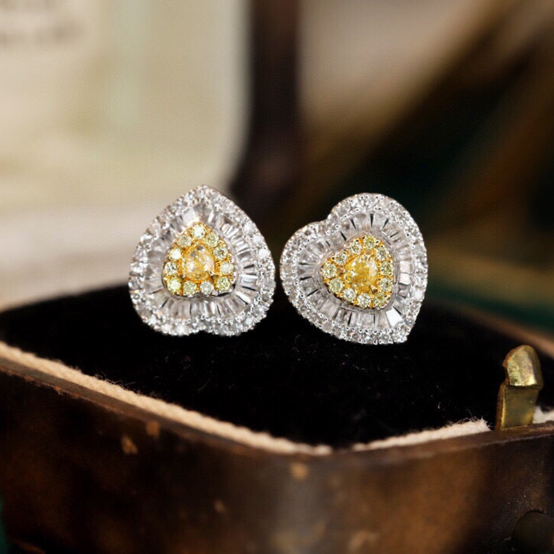 Aazuo Anting Kancing Bentuk Ha - Diamond Stud Earrings ulasan dan harga