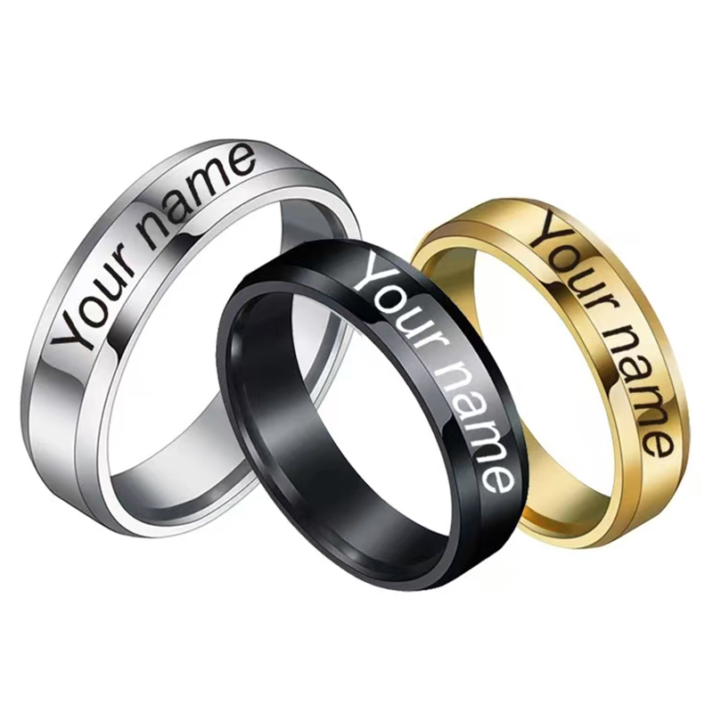 Cincin Kustom terukir dengan n - Titanium Steel Ring ulasan dan harga