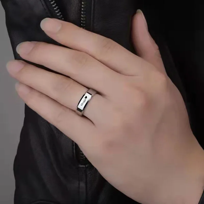 Cincin Kustom terukir dengan n - Titanium Steel Ring ulasan dan harga