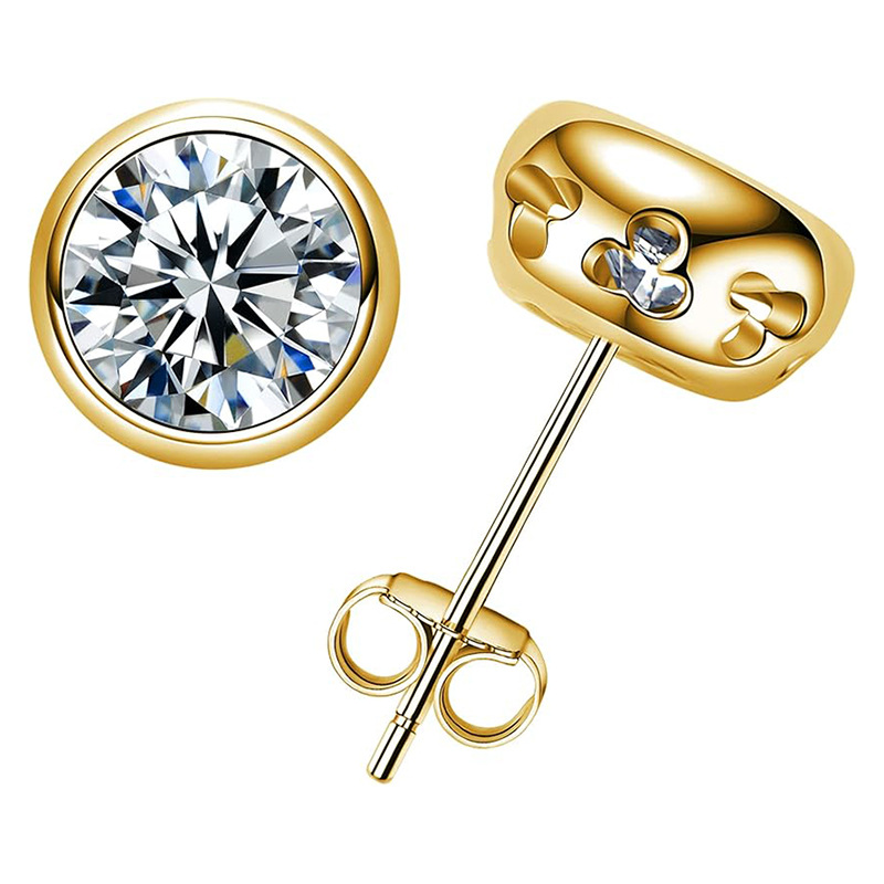 Anting Kancing Berlian Moissan - Diamond Stud Earrings ulasan dan harga