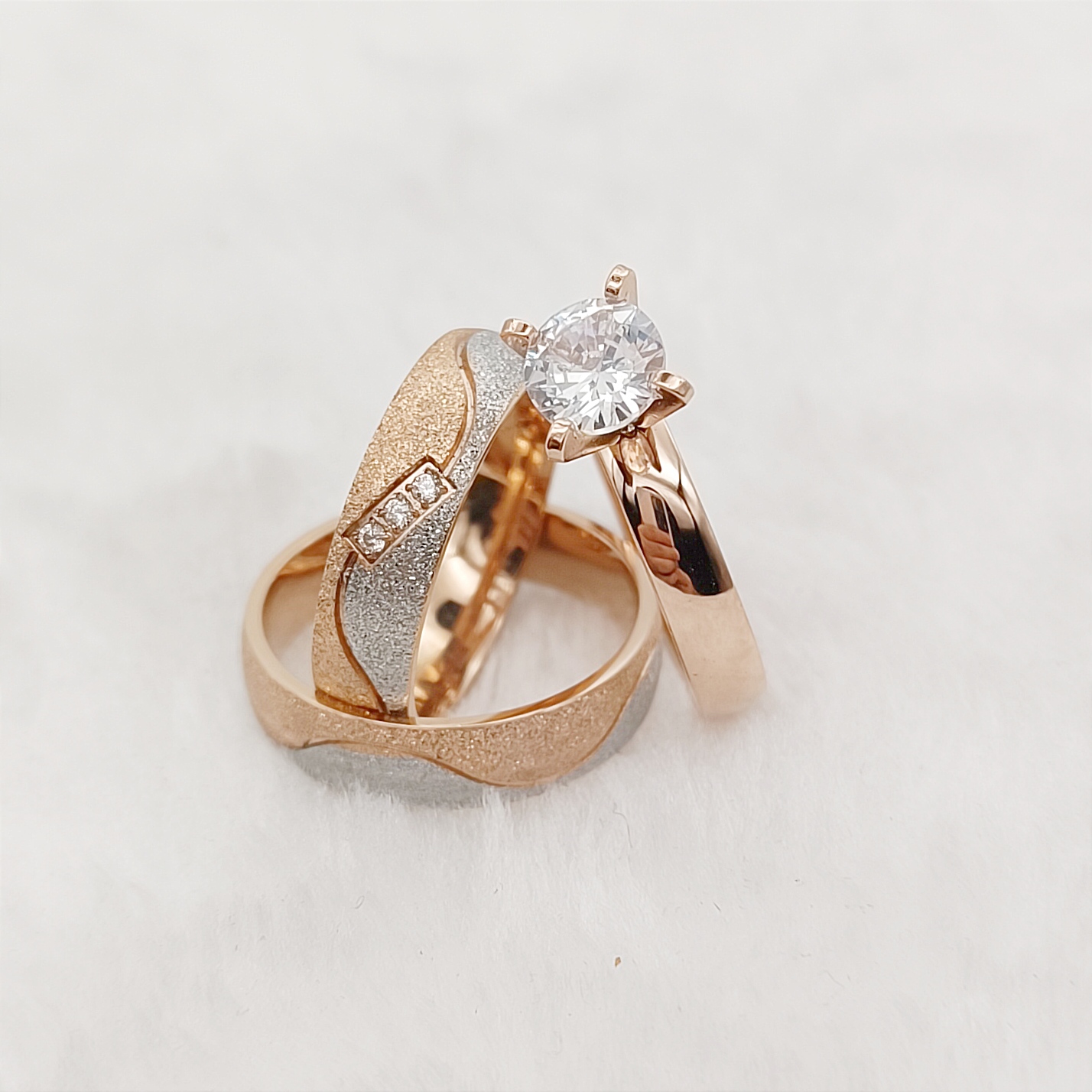 Proposal 3 Buah Cincin Pertuna - Titanium Steel Ring ulasan dan harga