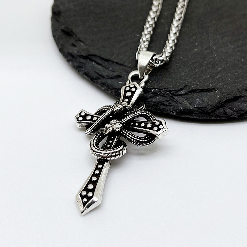 Kalung Liontin Salib Berduri B - Hip Hop Chain Necklace ulasan dan harga